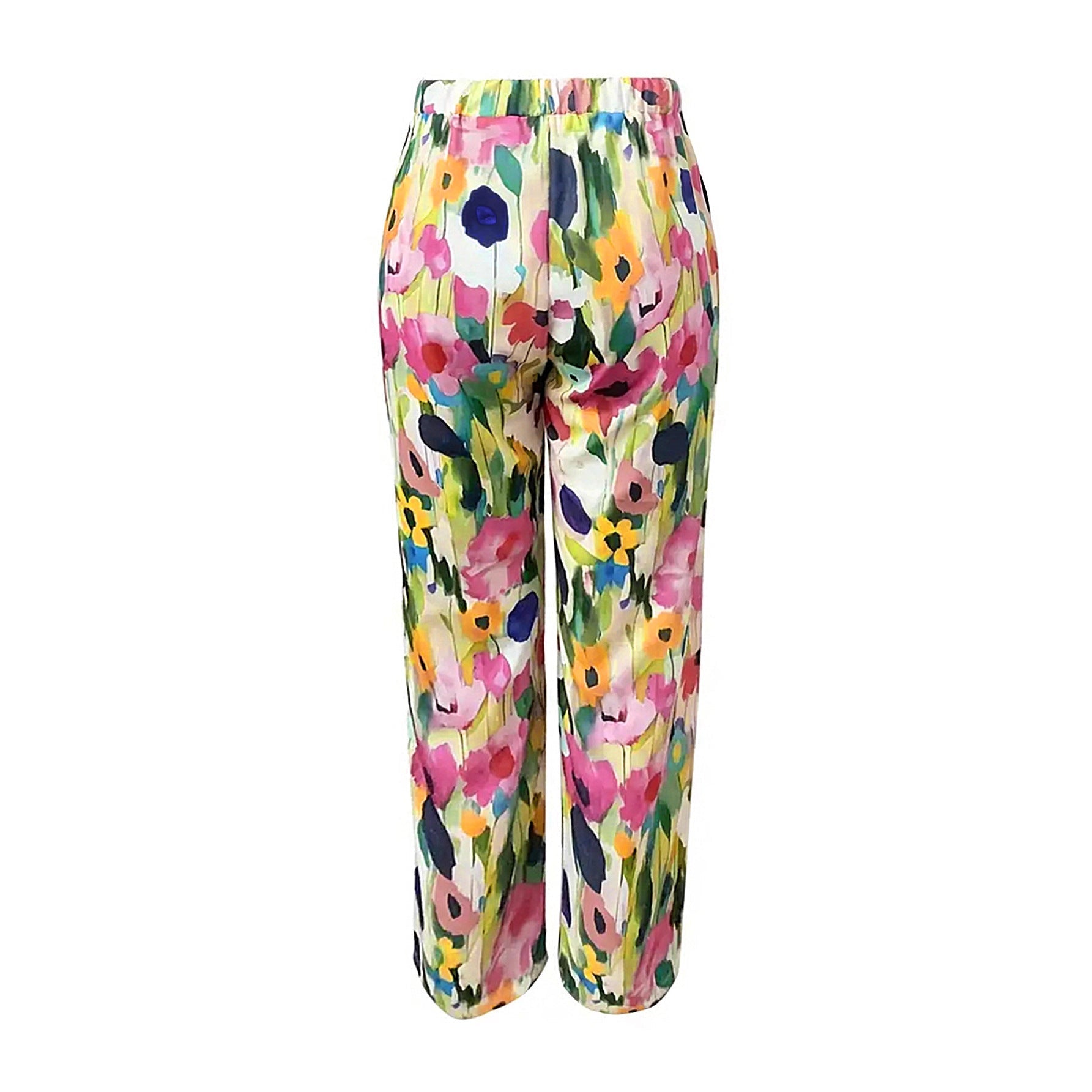 Damen Weite Sommerhose mit floralem Design und praktischen Taschen R&B