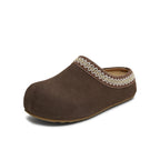 Damen Gemütliche Fleece-Clogs mit modischem Riemen R&B