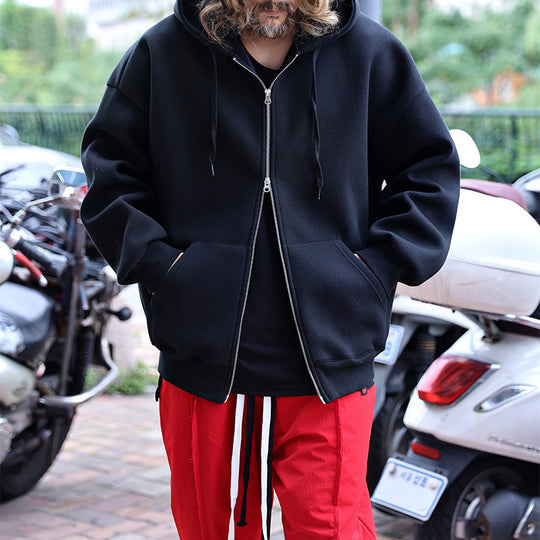 Herren gestepptes Oversized Hoodie mit innovativen Taschen R&B