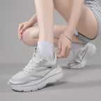 Damen sportive Laufschuhe mit atmungsaktivem Mesh-Obermaterial und flexibler Sohle