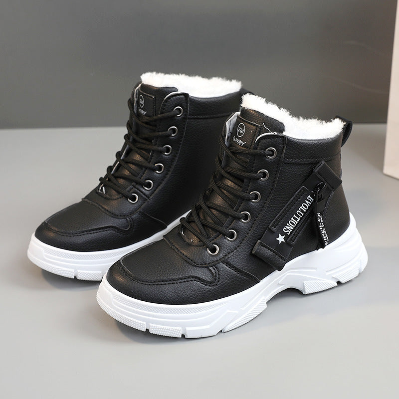 Damen Winterliche High-Top Sneakers mit Fleece-Futter und rutschfester Sohle R&B