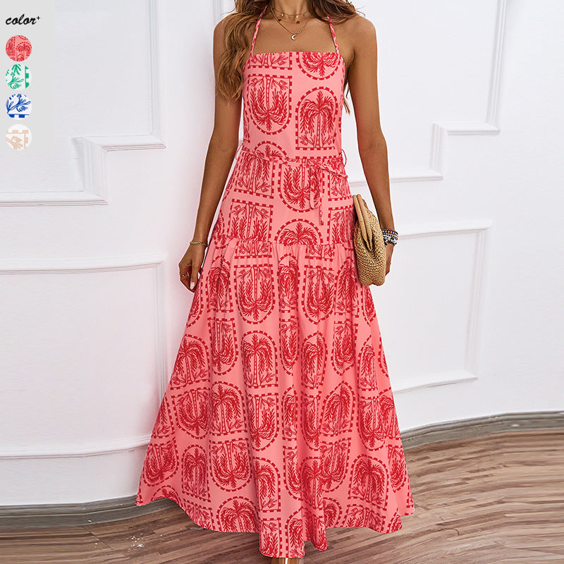 Damen Maxikleid mit raffiniertem Design und luftigen Trägern R&B