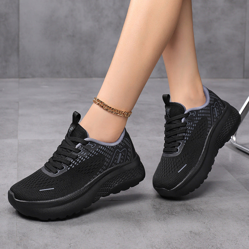 Damen nan ergonomischer Komfort-Sneaker mit nahtlosem Maschenoberteil und keilförmiger Dämpfung R&B