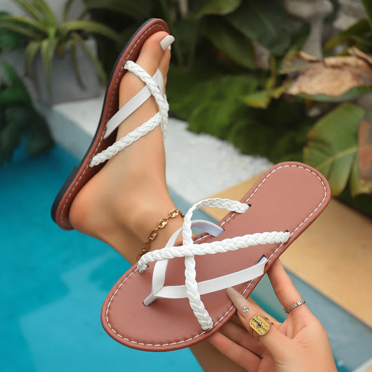Damen elegante geflochtene Sandalen R&B