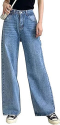 Damen Weit geschnittene high-waist Jeans mit klassischem Look R&B