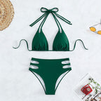 Damen Hochgeschnittener Bikini mit modischen Cut-Outs