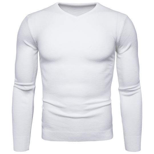 Herren feiner V-Ausschnitt Pullover aus hochwertiger Baumwolle R&B