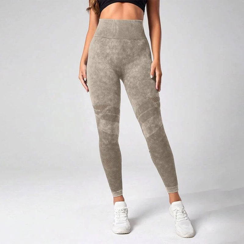 Damen Sculpting Leggings mit hohem Bund und innovativer Textur R&B