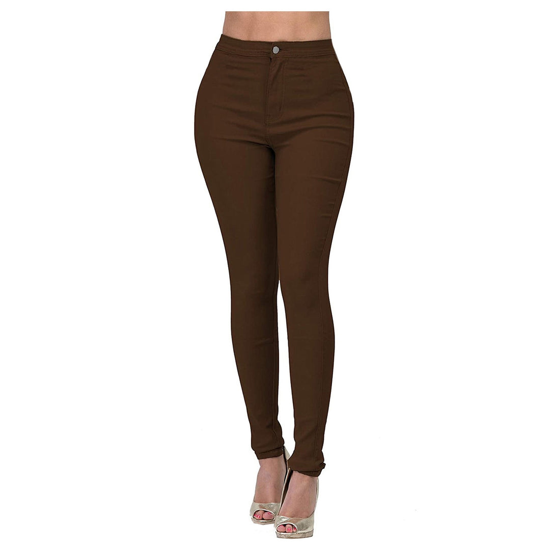Damen Hoch geschnittene Skinny Jeans mit elastischem Stretch R&B