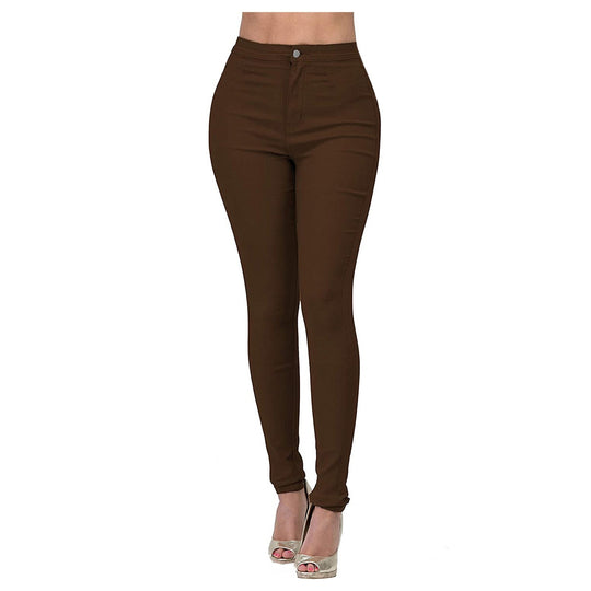 Damen Hoch geschnittene Skinny Jeans mit elastischem Stretch R&B