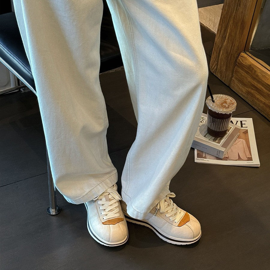 Damen lässige Sneakers im Retro-Stil mit hochwertiger Lederverarbeitung R&B