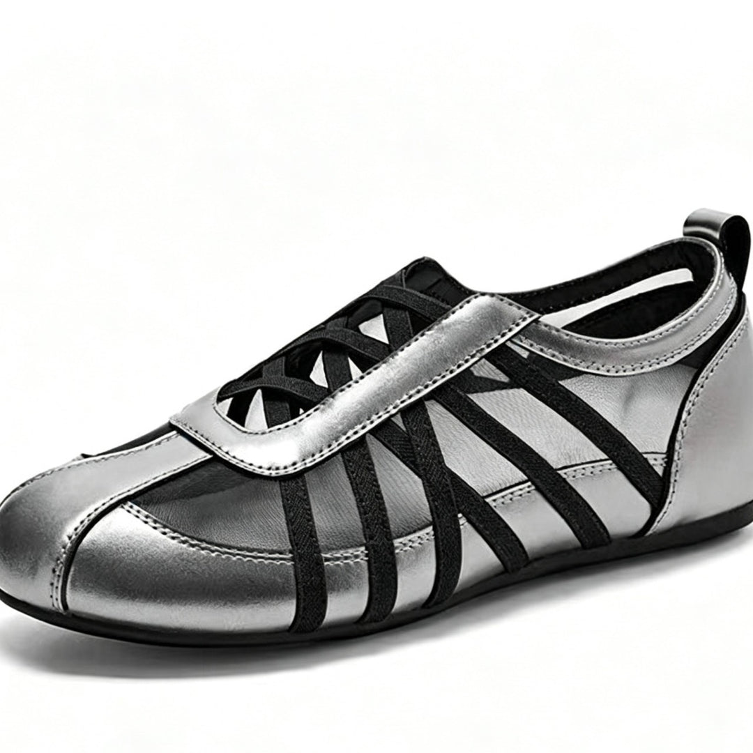 Damen Slip-On Ballerinas mit flexiblem Riemchendesign R&B