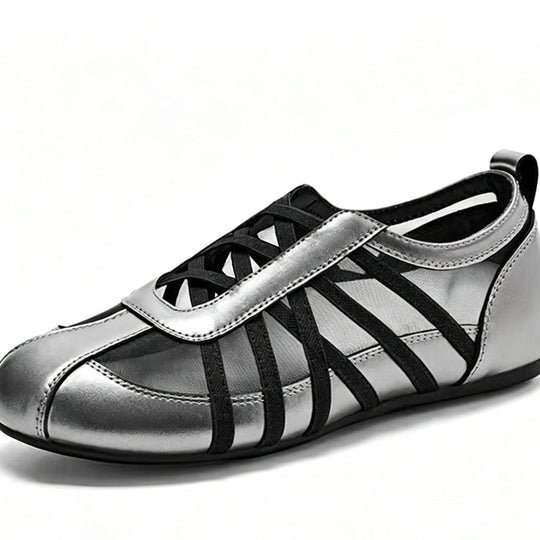 Damen Slip-On Ballerinas mit flexiblem Riemchendesign R&B