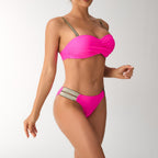 Damen Triangel-Bikini mit verstellbaren Trägern und modernem ZR&Bramuster R&B