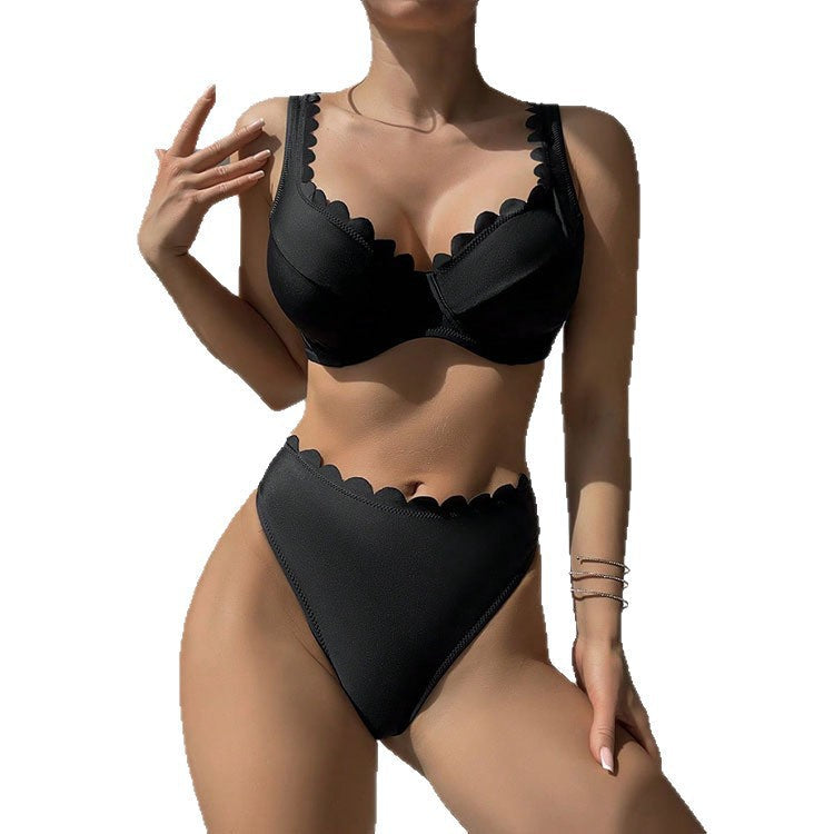 Damen Bikini-Set mit eleganten Wellenspitzen R&B