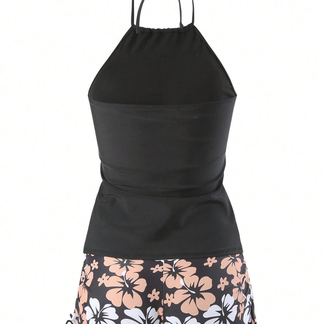 Damen Sportives Tankini-Set mit Blumendruck R&B