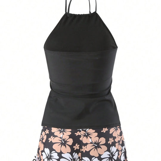 Damen Sportives Tankini-Set mit Blumendruck R&B