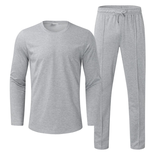 Herren Funktionales Langarmshirt und bequeme Jogginghose Set R&B