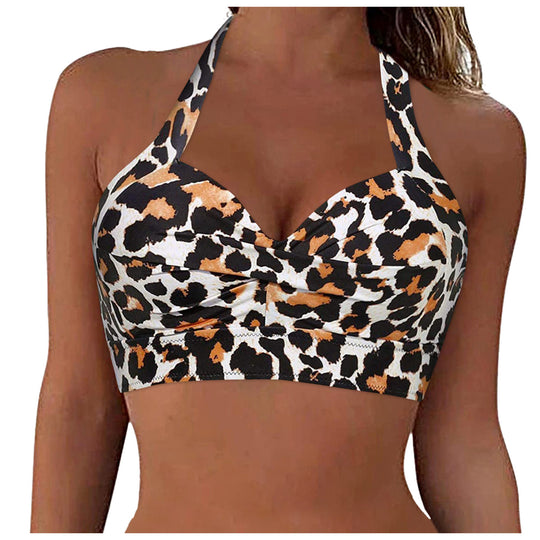 Damen Sportliches Bikinioberteil mit tiefem Ausschnitt und Halter-Design R&B
