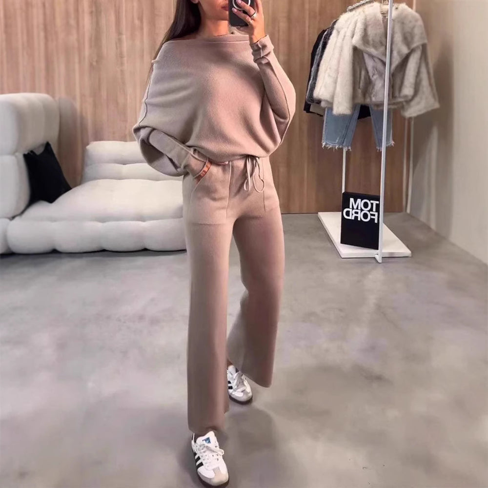 Damen Bequemes und elegantes Loungewear-Set mit weitem Schnitt R&B