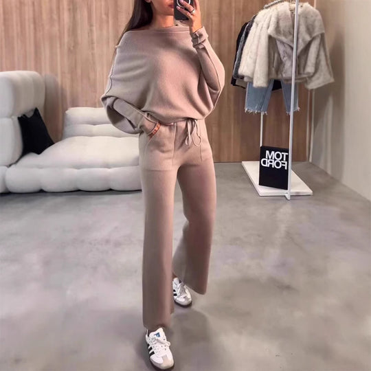 Damen Bequemes und elegantes Loungewear-Set mit weitem Schnitt R&B