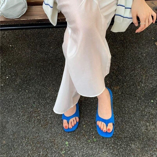 Damen Komfortable Zehentrenner-Sandalen mit weichem Obermaterial und modischem Design R&B