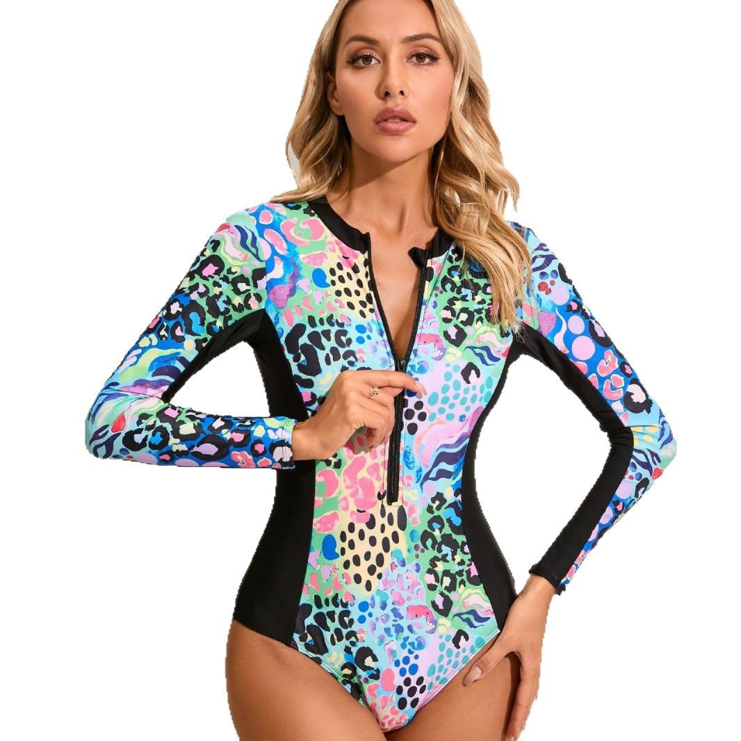 Damen Langärmliger Schwimmanzug R&B