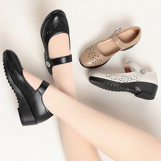 Damen Ballerinas mit modischer Lochmusterung und komfortablem Fersenbereich R&B