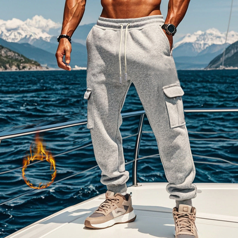 Herren Sportliche Cargo-Jogginghose mit elastischem Bund und praktischen Taschen R&B