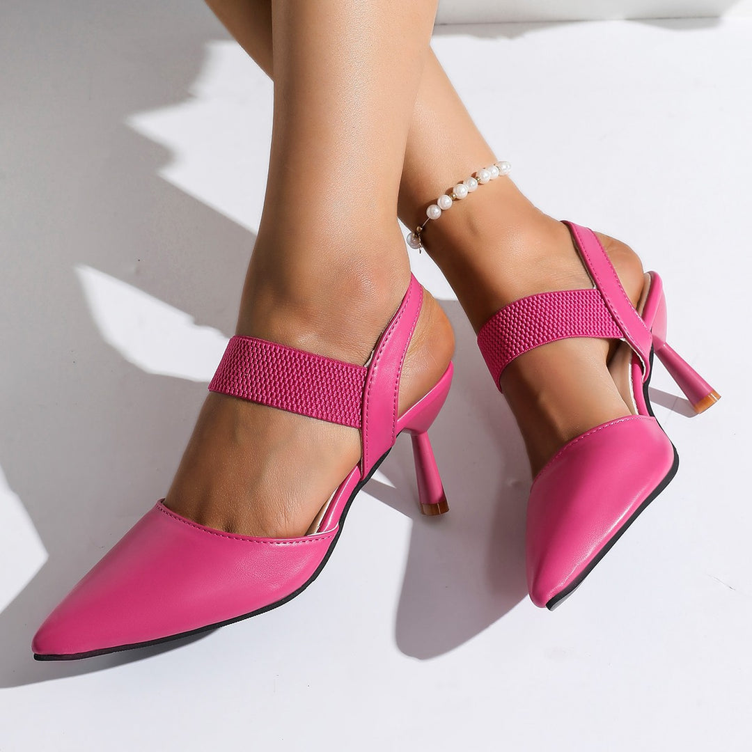 Damen Slingback Pumps mit elastischem Einsatz und elegantem Stiletto Absatz R&B