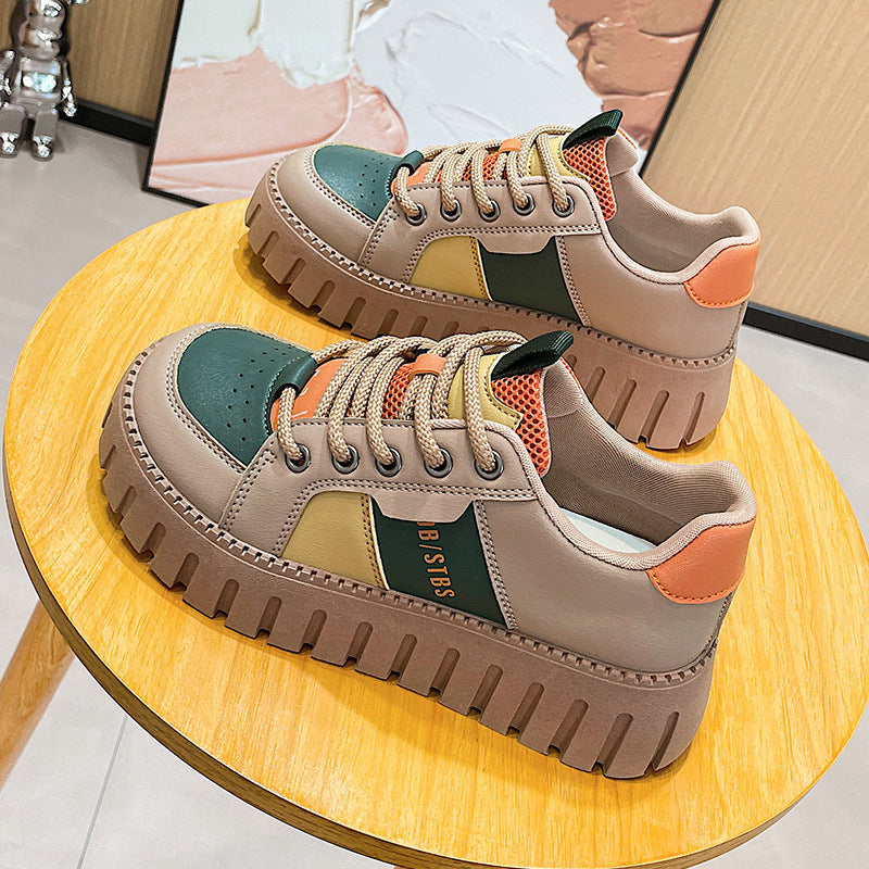Damen modische Sneakers mit extrahohen Profilsohlen und atmungsaktivem Obermaterial R&B