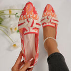 Damen Stilvolle und komfortable Ballerinas mit großem Schleifendetail R&B