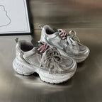 Damen Sportliche Sneakers mit stilvollem Mesh-Design und modischer Perlenverzierung R&B