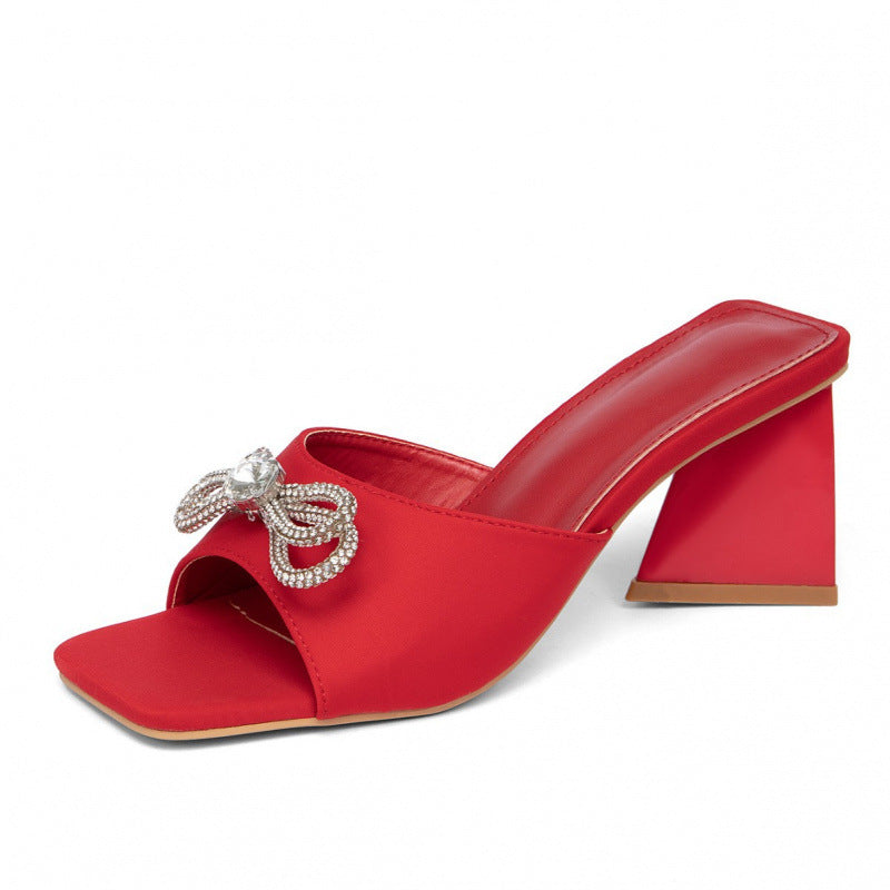 Damen Modische Sandalen mit zierlichem Schleifendetail R&B