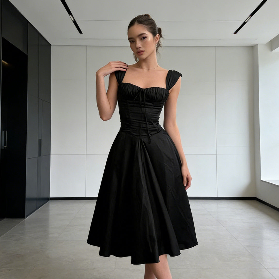 Damen Elegantes Ballkleid mit Raffungen und trägerlosem Oberteil R&B