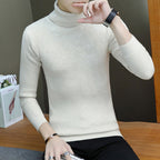 Herren Rollkragenpullover aus hochwertigem Rippenstrick