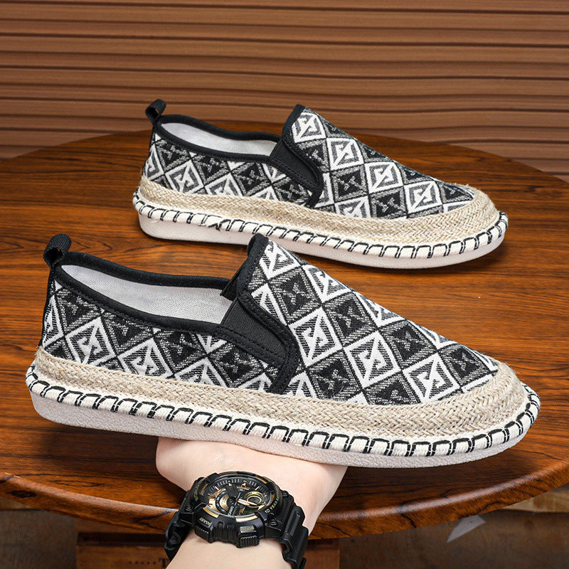 Damen Slip-On Espadrilles mit kunstvoller Stickerei