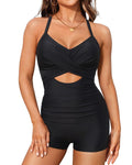 Damen Eleganter Einteiler-Badeanzug mit figurformendem Schnitt R&B