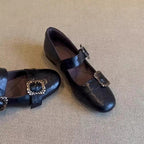 Damen elegante Ballerinas mit dekorativen Schnallen R&B