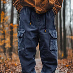Herren bequeme Cargo-Hose mit seitlichen Taschen im lässigen Design
