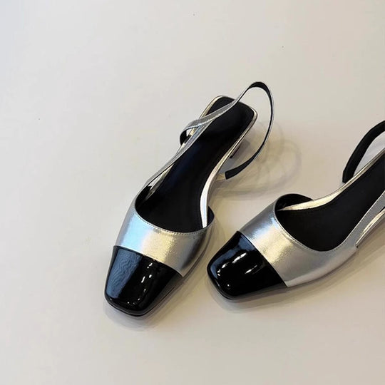 Damen Sling-Pumps mit glänzender Oberfläche und eleganter Fußbettgestaltung R&B