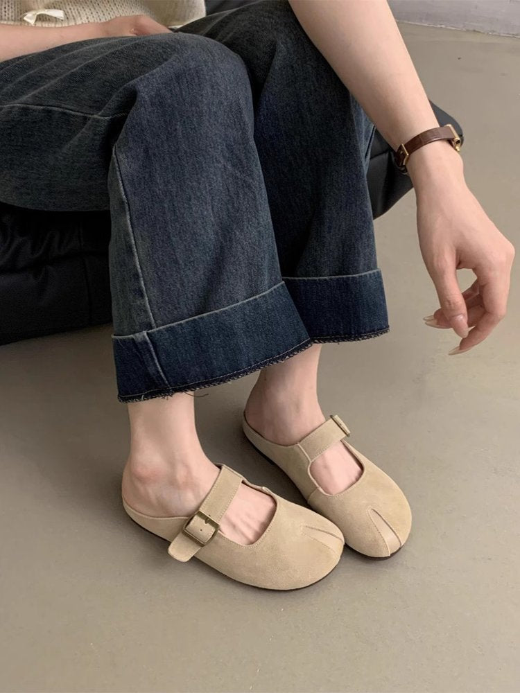 Damen elegante Mokassins mit modischem Riemchen R&B