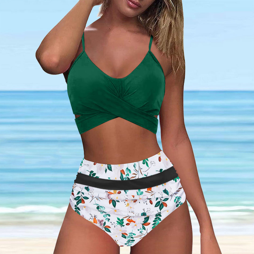 Damen High-Waist Bikini Set mit modischem Wickel-Oberteil R&B