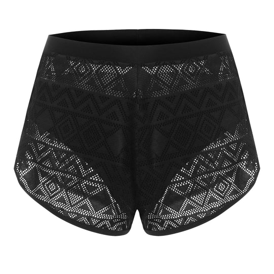 Damen Sportliche Shorts mit luftiger Netzstruktur R&B