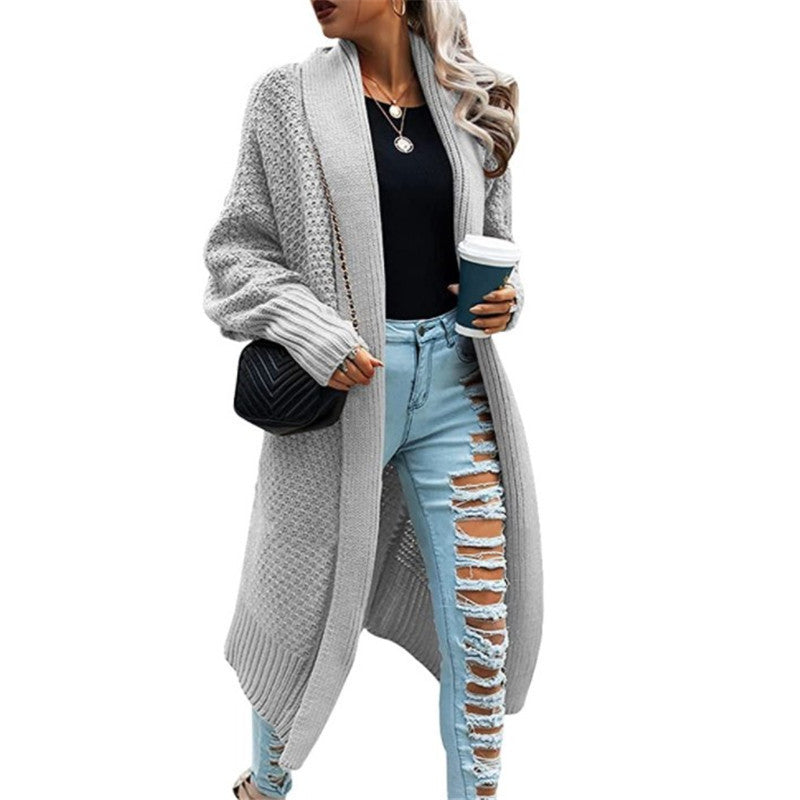 Damen Großer Strickcardigan mit strukturiertem Muster und seitlichem Schnitt R&B