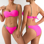 Damen Bandeau-Bikini mit elegantem Unterteil R&B
