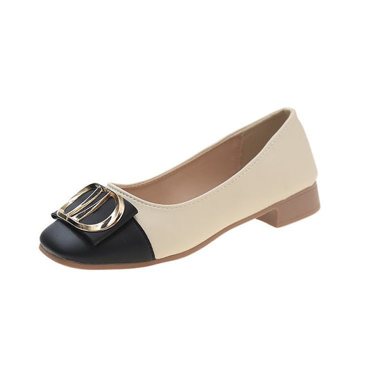 Damen elegante Ballerinas mit dekorativer Schnallenverzierung R&B