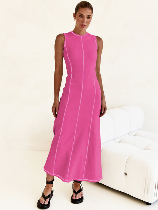 Damen Elegantes Maxikleid mit subtilen Nähdetails R&B
