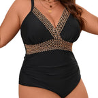 Damen Eleganter Badeanzug mit verziertem Bund R&B