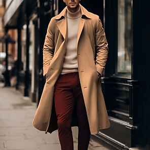 Herren eleganter Trenchcoat mit hochwertiger Verarbeitung und durchgehendem Futter